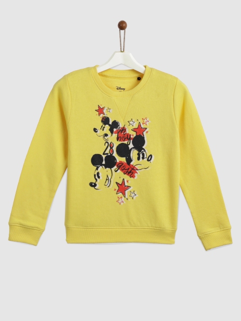 

YK Disney Boys Yellow Printed Sweatshirt