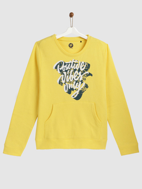 

YK Boys Yellow Printed Sweatshirt