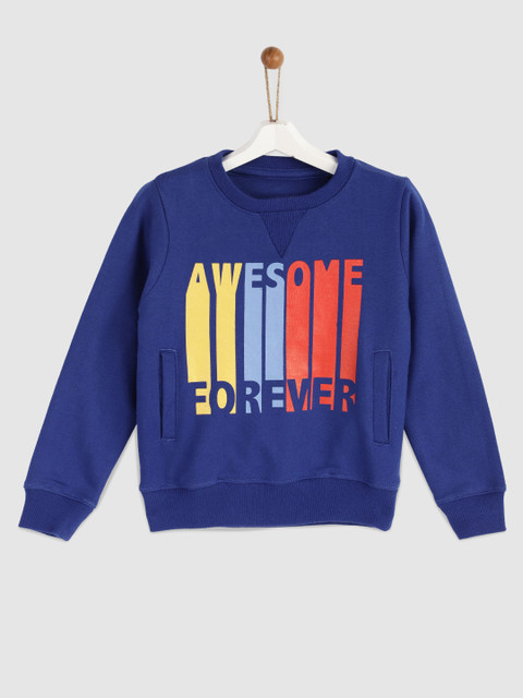 

YK Boys Blue Printed Sweatshirt