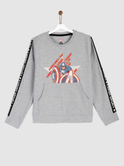 

YK Marvel Boys Grey Printed Sweatshirt