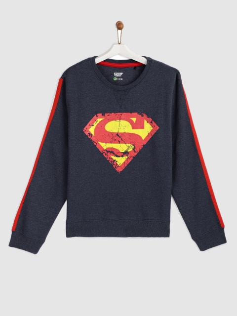 

YK Justice League Boys Navy Blue Printed Sweatshirt