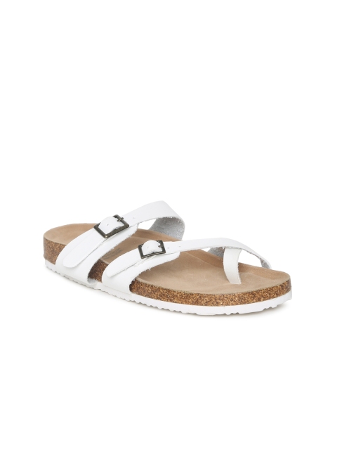 

FOREVER 21 Women White One Toe Flats