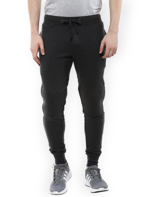 

Wear Your Mind Men Charcoal Solid Joggers
