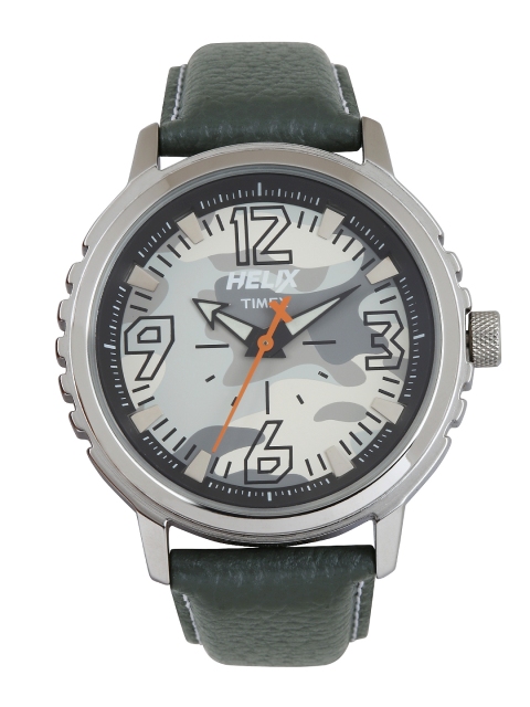 

Timex Men Grey & Black Camouflage Print Dial Watch TW025HG00