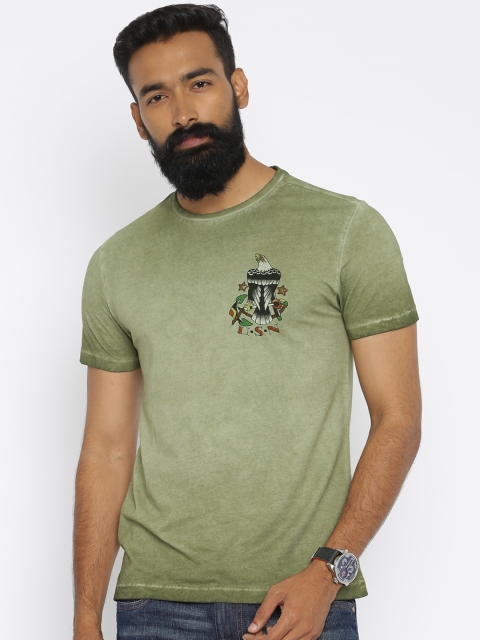 

Ed Hardy Men Olive Green T-shirt