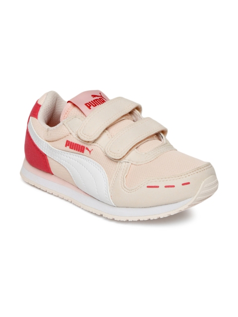 

Puma Unisex Peach-Coloured Cabana Racer Mesh V PS IDP Pearl-Puma Wh Sneakers