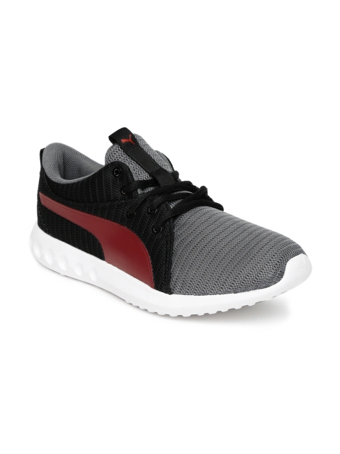 

Puma Unisex Grey Carson 2 JR IDP QUIET SHADE-Flame Scarle Sneakers