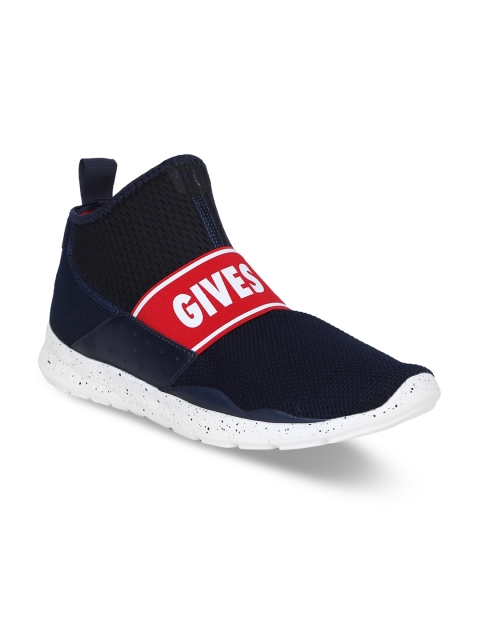 

Puma Men Navy Blue Printed RBR EVO Mesh Mid-Top Slip-On Sneakers