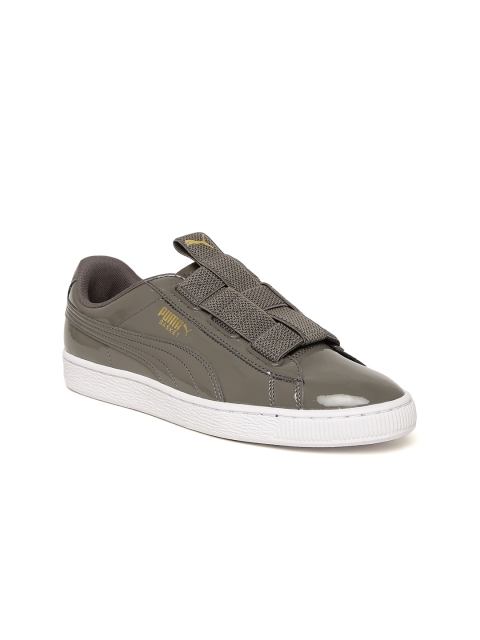 

Puma Women Taupe Basket Maze Slip-On Sneakers