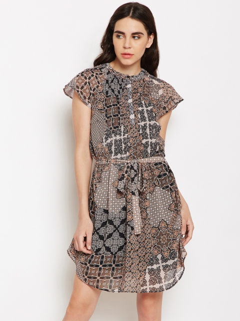

Oxolloxo Women Brown Printed Dress