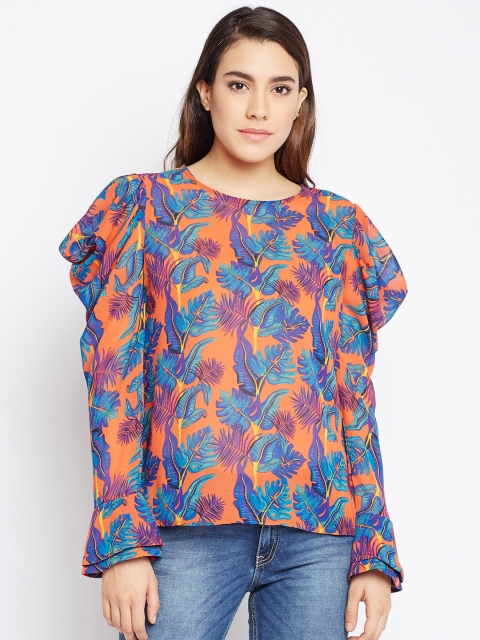 

Oxolloxo Women Orange Printed Top