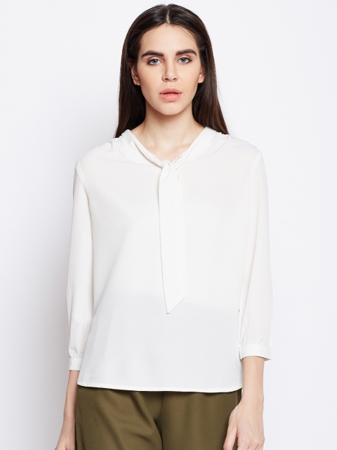 

Oxolloxo Women White Solid Top