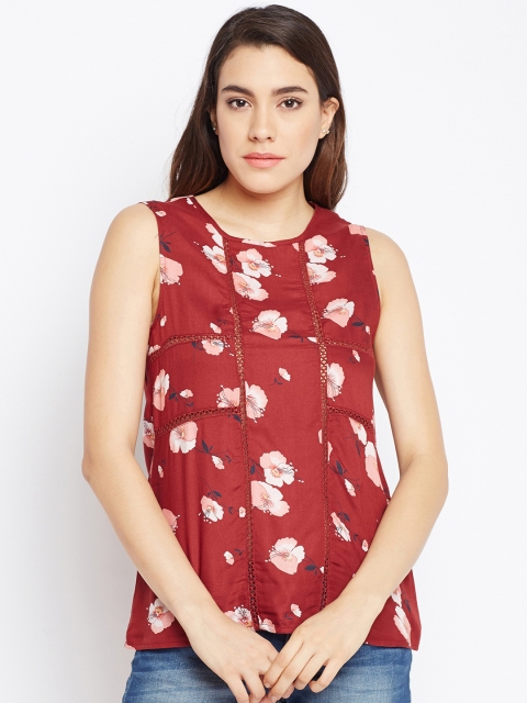 

Oxolloxo Women Maroon Printed Top