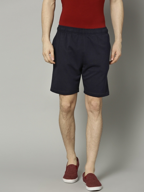 

Marks & Spencer Men Navy Blue Solid Regular Fit Shorts