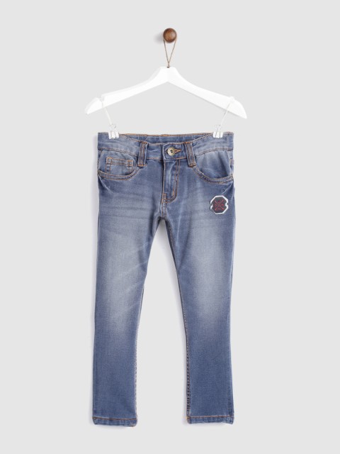 

YK Boys Blue Regular Fit Mid-Rise Clean Look Stretchable Jeans