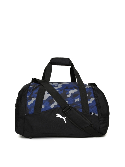 

Puma Unisex Black & Blue Fundamentals Graphic Sports Duffel Bag