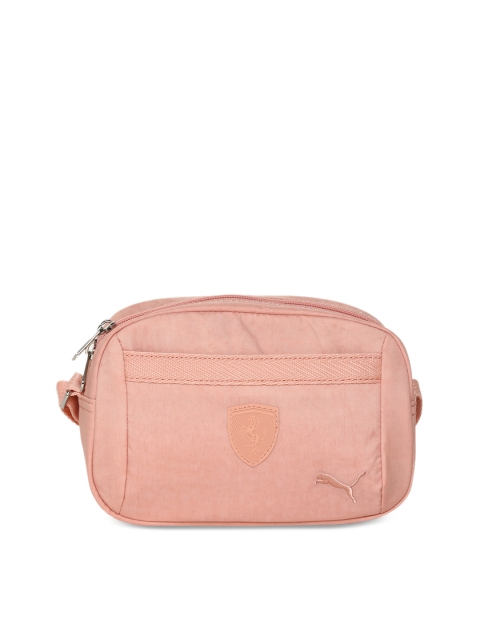 

Puma Women Peach-Coloured Solid Ferrari LS Small Satchel Sling Bag