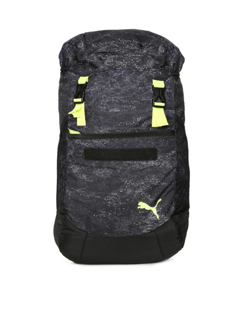 

Puma Unisex Black & Grey Textured Backpack