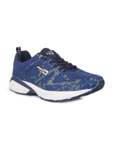 

Liberty Men Navy Blue & Yellow Running Shoes