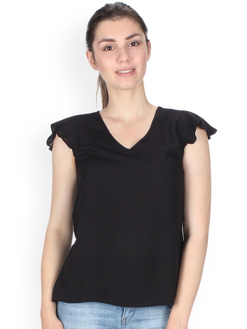 

MIWAY Women Black Solid Top