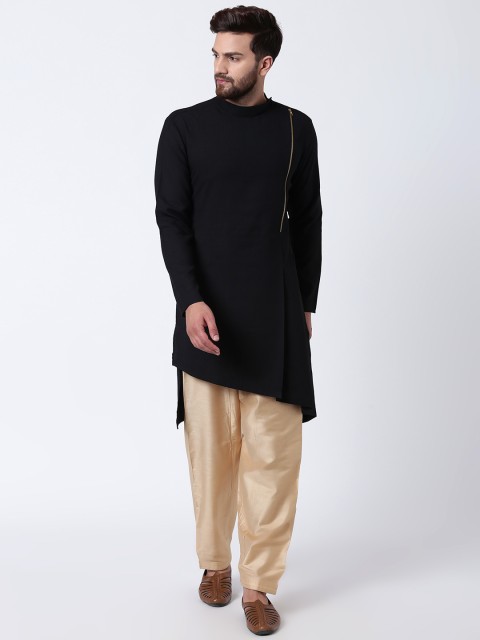 

I Know Men Black Solid Kurta with Salwar