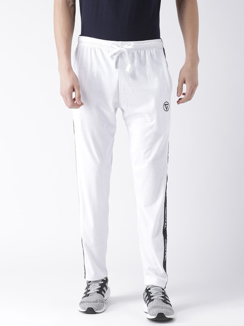 

GRIFFEL Men White Solid Trackpants