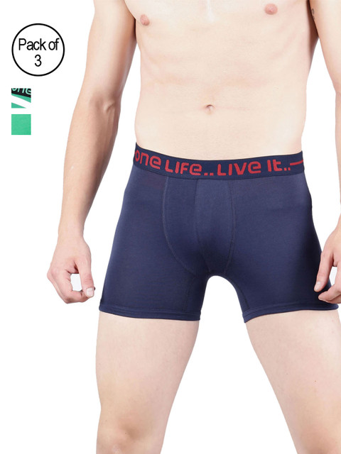 

OLLI Men Pack of 3 Trunks OLLIMNBOPC03036, Navy blue