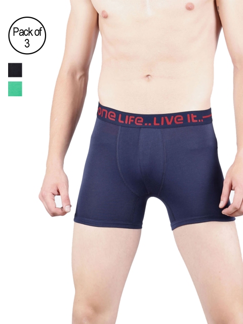

OLLI Men Pack of 3 Trunks OLLIMNBOPC03033, Navy blue