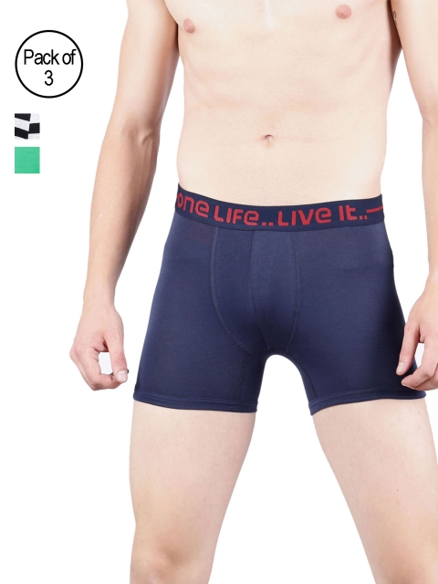 

OLLI Men Pack of 3 Trunks OLLIMNBOPC03035, Navy blue