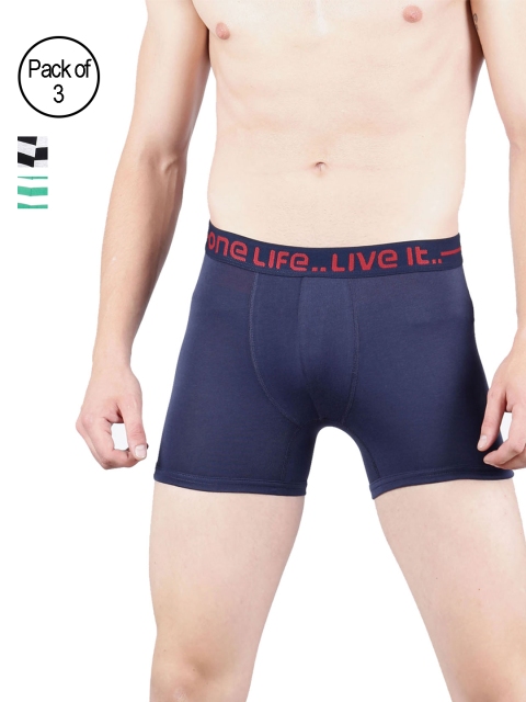 

OLLI Men Pack of 3 Trunks, Navy blue