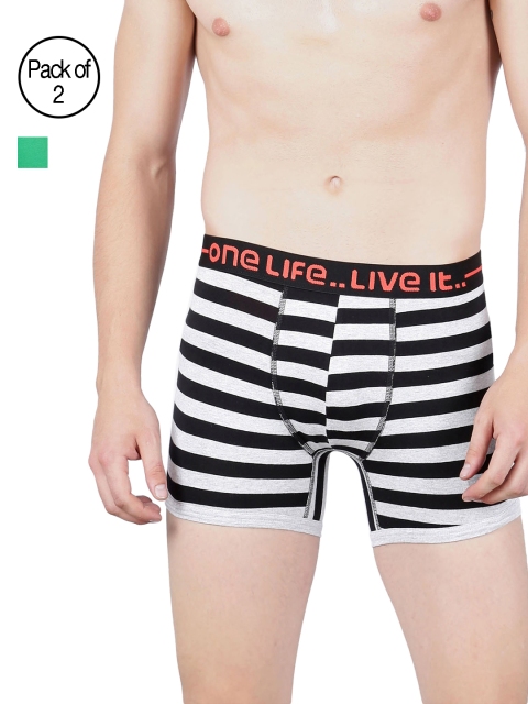 

OLLI Men Pack of 2 Trunks OLLIWE000PC2027, Black