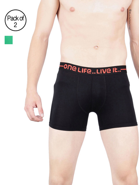 

OLLI Men Pack of 2 Trunks OLLIWE000PC2025, Black