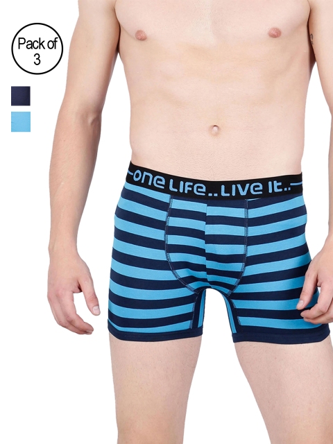

OLLI Men Pack of 3 Trunks OLLIMNBOPC03002, Blue