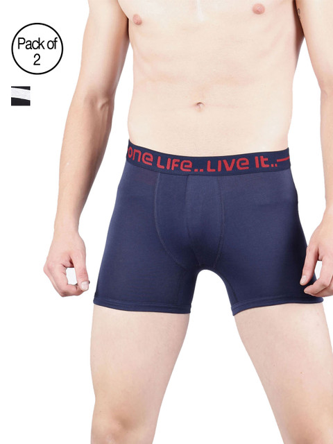 

OLLI Men Pack of 2 Trunks OLLIWE000PC2011, Navy blue