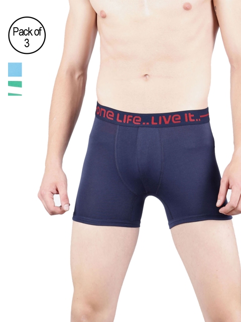 

OLLI Men Pack of 3 Trunks OLLIMNBOPC03029, Navy blue