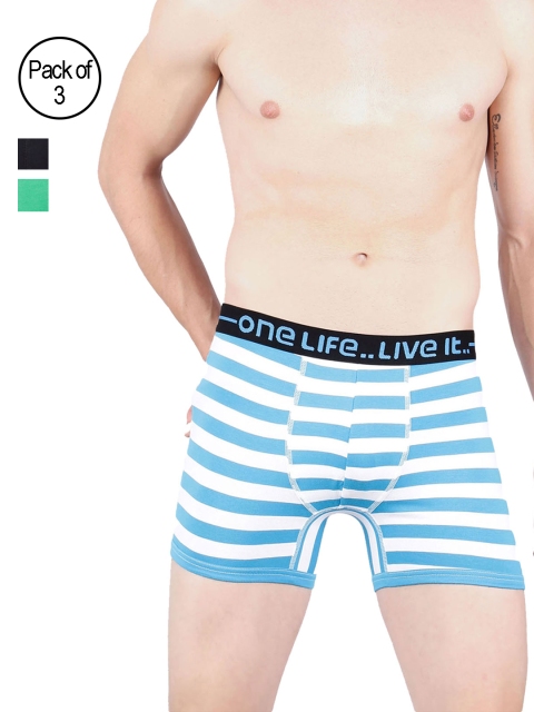 

OLLI Men Pack of 3 Trunks OLLIMNBOPC03043, Blue