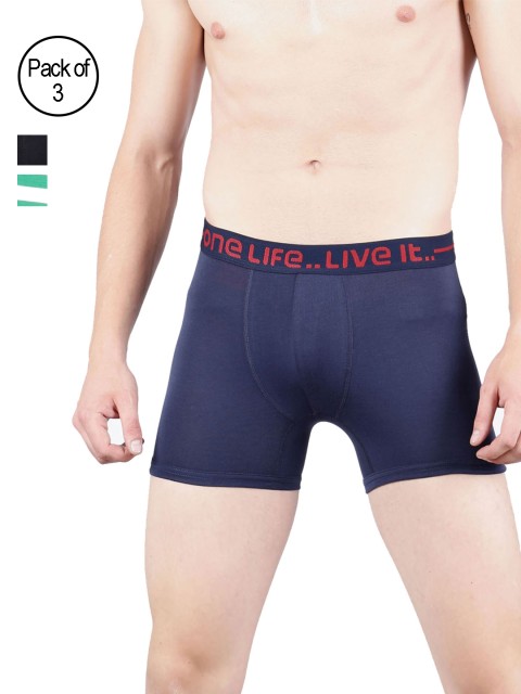 

OLLI Men Pack of 3 Trunks OLLIMNBOPC03032, Navy blue