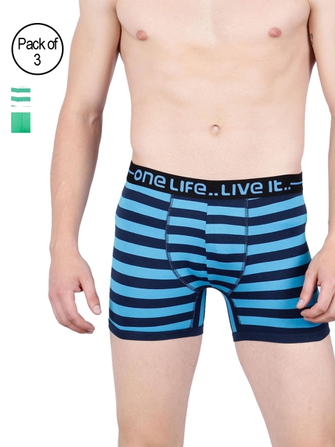 

OLLI Men Pack of 3 Trunks OLLIMNBOPC03021, Blue