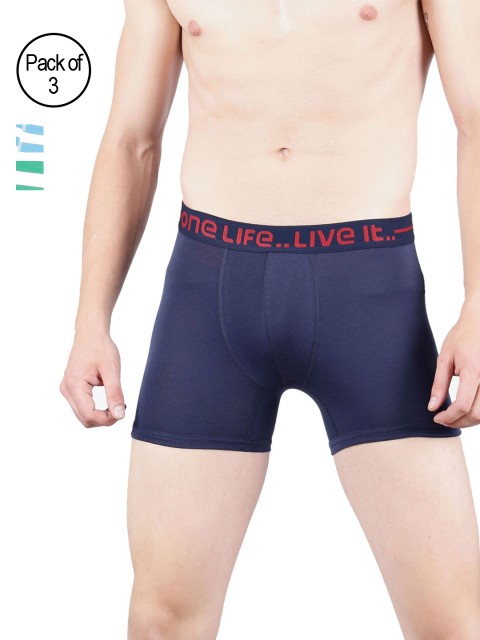 

OLLI Men Pack of 3 Trunks OLLIMNBOPC03025, Navy blue