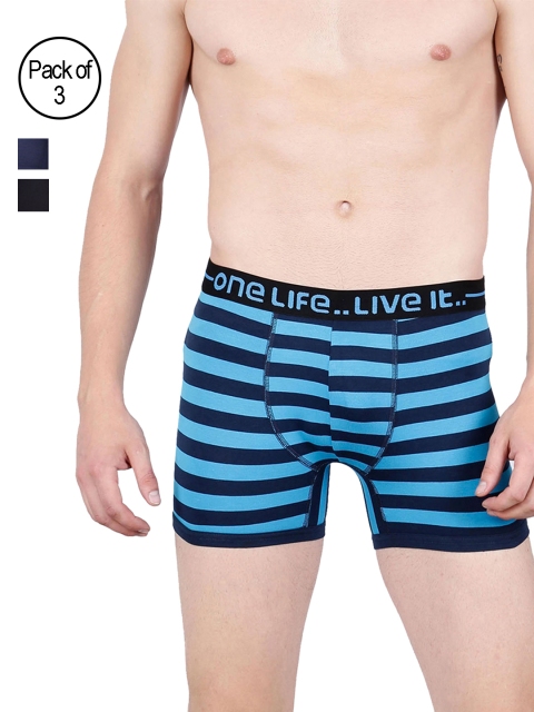 

OLLI Men Pack of 3 Trunks OLLIMNBOPC03003, Blue