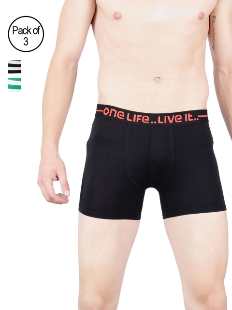 

OLLI Men Pack of 3 Trunks OLLIMNBOPC03053, Black