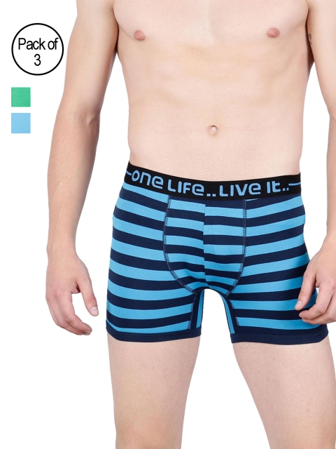 

OLLI Men Pack of 3 Trunks OLLIMNBOPC03015, Blue