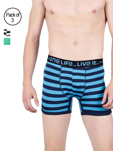 

OLLI Men Pack of 3 Trunks OLLIMNBOPC03020, Blue