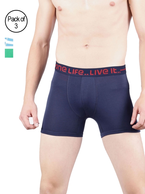 

OLLI Men Pack of 3 Trunks OLLIMNBOPC03026, Navy blue