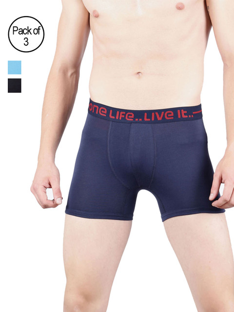 

OLLI Men Pack of 3 Trunks OLLIMNBOPC03027, Navy blue