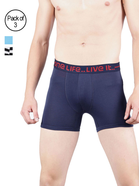 

OLLI Men Pack of 3 Trunks OLLIMNBOPC03028, Navy blue