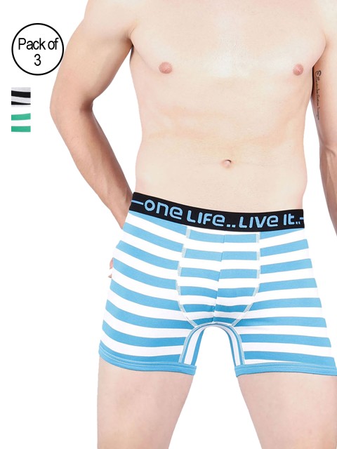

OLLI Men Pack of 3 Trunks OLLIMNBOPC03045, Blue