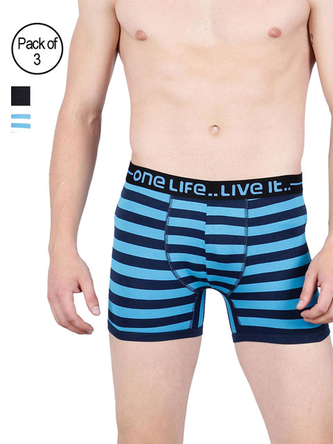 

OLLI Men Pack of 3 Trunks OLLIMNBOPC03009, Blue