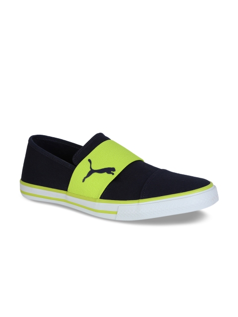 

Puma Men Navy Blue Colourblocked Slip-On Sneakers
