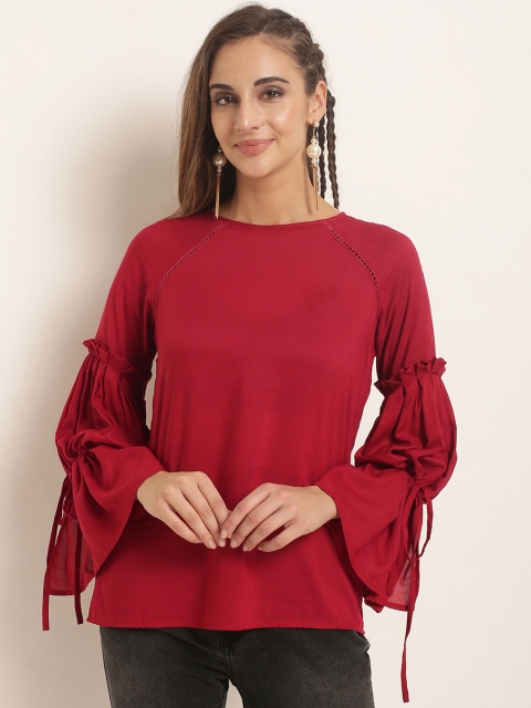 

RARE Women Maroon Solid Top